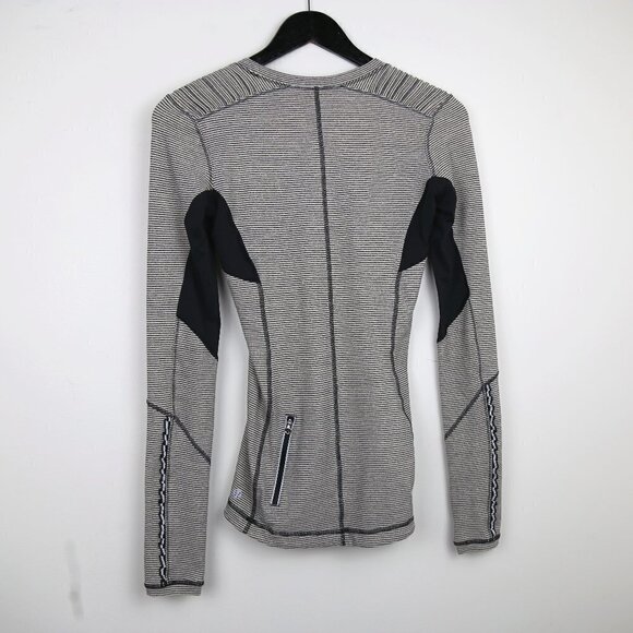 LULULEMON Star Runner Long Sleeve in Tonka Stripe Cashew / Heathered Black - Picture 9 of 9